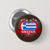 Badge Rond 5 Cm Amour Grèce du cru I (Devant & derrière)