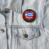 Badge Rond 5 Cm Amour Grèce du cru I (En situation)