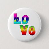 Badge Rond 5 Cm AMOUR hippie (Devant)