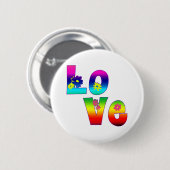 Badge Rond 5 Cm AMOUR hippie (Devant & derrière)