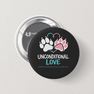 Badge Rond 5 Cm Amour Inconditionnel Nom de Compagnie Personnalisé