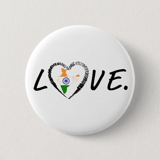 Badge Rond 5 Cm Amour Inde (Devant)