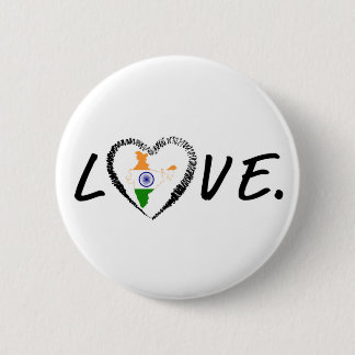 Badge Rond 5 Cm Amour Inde