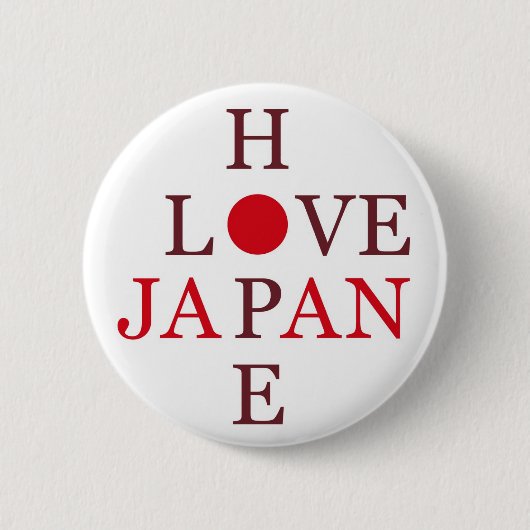 BADGE ROND 5 CM AMOUR JAPON D'ESPOIR (Devant)