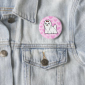 Badge Rond 5 Cm Amour maltais (show cut) (En situation)