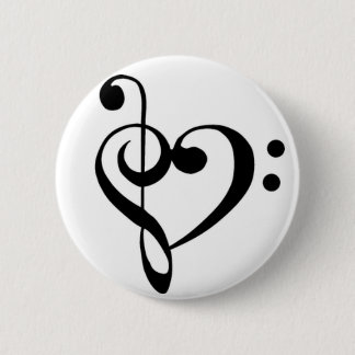 Badge Rond 5 Cm Amour musical