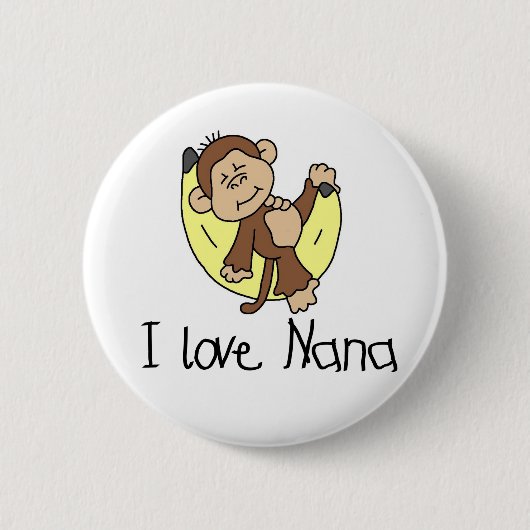 Badge Rond 5 Cm Amour Nana du singe I (Devant)