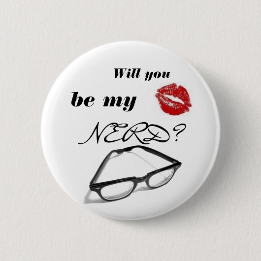 Badge Rond 5 Cm Amour nerd (Devant)