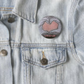 Badge Rond 5 Cm amour, pas guerre (En situation)