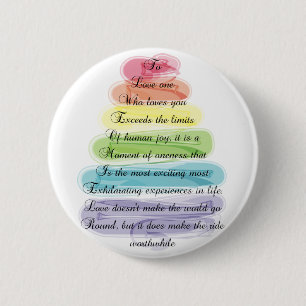 Badge Rond 5 Cm "Amour" Poème Cadeaux Artsy Tree Design
