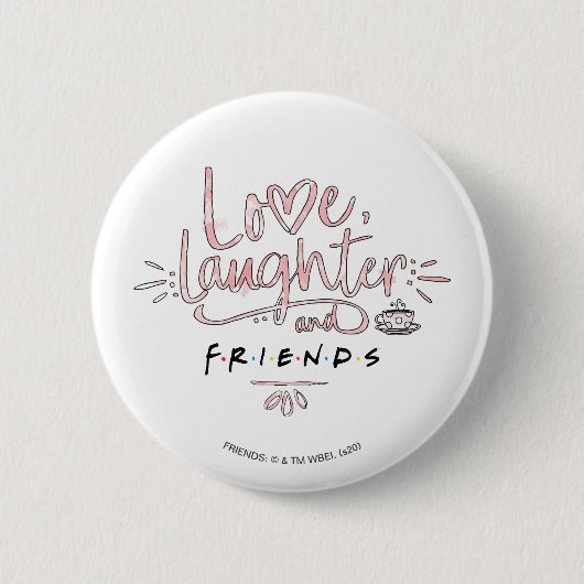 Badge Rond 5 Cm Amour, rire et amis™ (Devant)