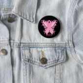 Badge Rond 5 Cm Amour rose de ruban (En situation)