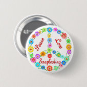 Badge Rond 5 Cm Amour Scrapbooking de paix (Devant & derrière)