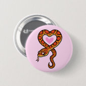 Badge Rond 5 Cm Amour serpent (Devant & derrière)