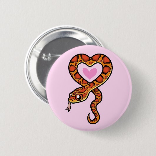 Badge Rond 5 Cm Amour serpent (Devant & derrière)