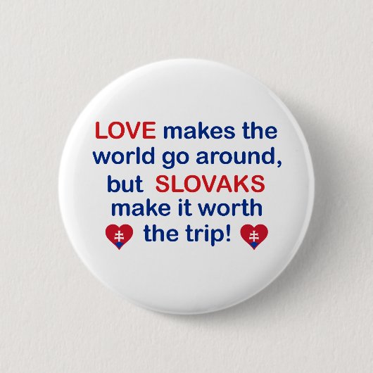 Badge Rond 5 Cm Amour Slovaks (Devant)