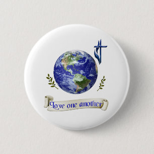 Badge Rond 5 Cm Amour sur un autre