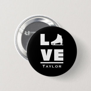 Badge Rond 5 Cm Amour Synchrone Et Patinage En Direct