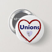Badge Rond 5 Cm Amour : Unions - Bouton (Devant & derrière)
