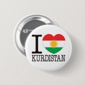 Badge Rond 5 Cm Amour v2 du Kurdistan (Devant & derrière)