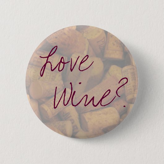 Badge Rond 5 Cm Amour, vin ? (Devant)