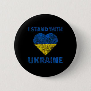 Badge Rond 5 Cm Amour Vintage Je suis avec l'Ukraine Soutien Ukrai