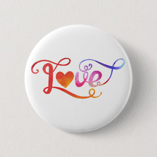 Badge Rond 5 Cm Amour Whimsical