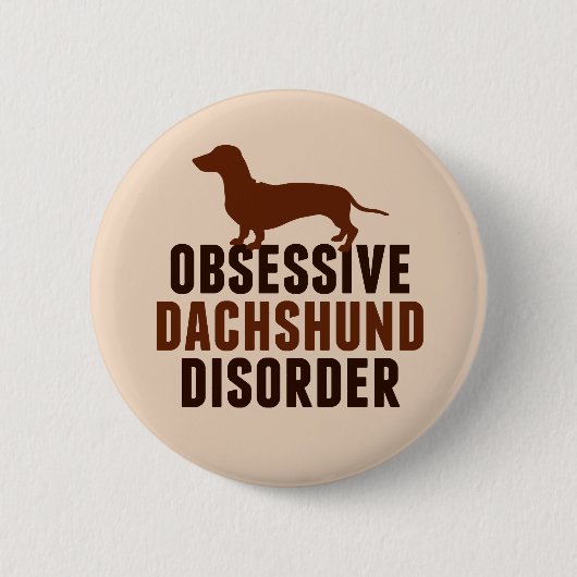 Badge Rond 5 Cm Amoureux Dachshund (Devant)