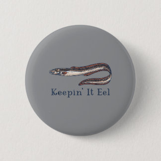 Badge Rond 5 Cm Amoureux d'Anguille Aquarium d'Anguilles Blague Dr