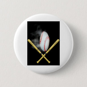 Badge Rond 5 Cm amoureux de baseball