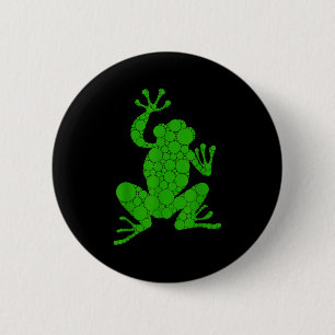 Badge Rond 5 Cm Amoureux de grenouilles amusantes Polka Dot Art St
