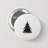 Badge Rond 5 Cm Amoureux de les chats mignons et amusants Arbre de (Devant & derrière)