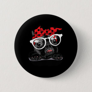 Badge Rond 5 Cm Amoureux de les chiens French Bulldog Portrait D