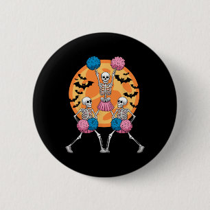 Badge Rond 5 Cm Amoureux de pom-pom girls squelettiques Halloween