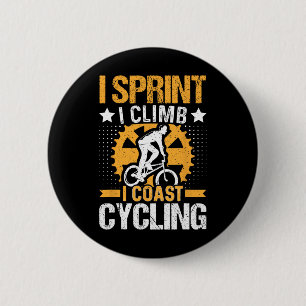 Badge Rond 5 Cm Amoureux de vélo tout terrain cycliste sur route v