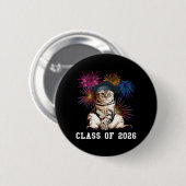 Badge Rond 5 Cm Amoureux des chats de la promotion 2026 (Devant & derrière)