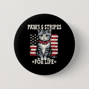 Badge Rond 5 Cm amoureux des chats du 4 juillet