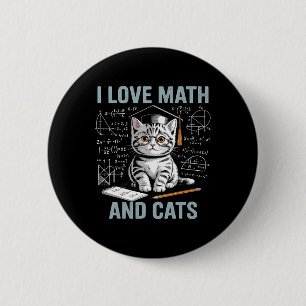 Badge Rond 5 Cm Amoureux des chats mathématiques Prof de maths drô