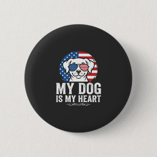 Badge Rond 5 Cm Amoureux des chiens Mon chien est mon cœur