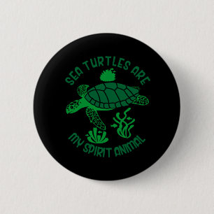 Badge Rond 5 Cm Amoureux des Tortues Les Tortues Marines Sont Mo