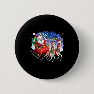 Badge Rond 5 Cm Amoureux drôle de girafe Noël girafe Père Noël Noë