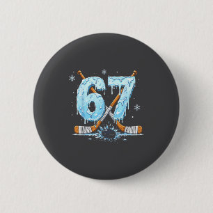 Badge Rond 5 Cm Amoureux du patin numéro six 7 goutte hockey 6 sep