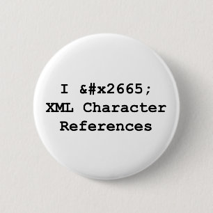 Badge Rond 5 Cm & I ; #x2665 XML
