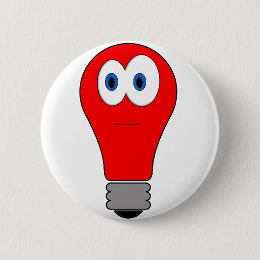 Badge Rond 5 Cm Ampoule rouge (Devant)