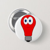 Badge Rond 5 Cm Ampoule rouge (Devant & derrière)