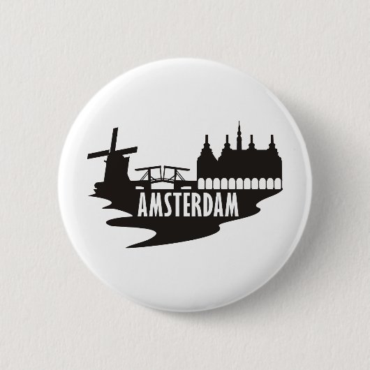 Badge Rond 5 Cm Amsterdam (Devant)