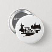 Badge Rond 5 Cm Amsterdam (Devant & derrière)