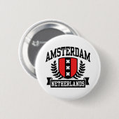 Badge Rond 5 Cm Amsterdam (Devant & derrière)