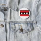 Badge Rond 5 Cm Amsterdam, Pays-Bas (En situation)
