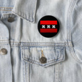 Badge Rond 5 Cm Amsterdam urbain (En situation)